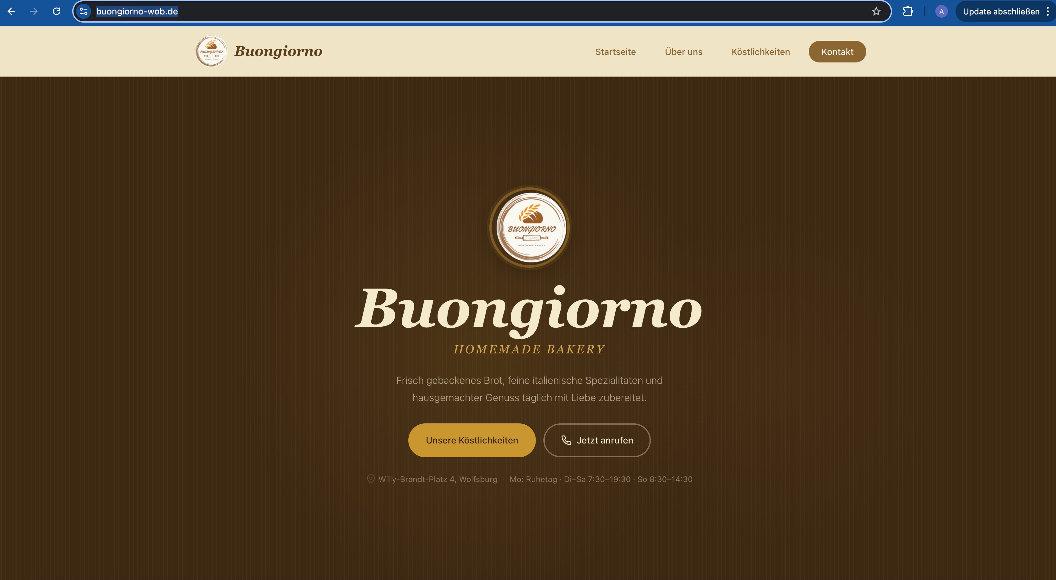 Buongiorno – Website Referenz