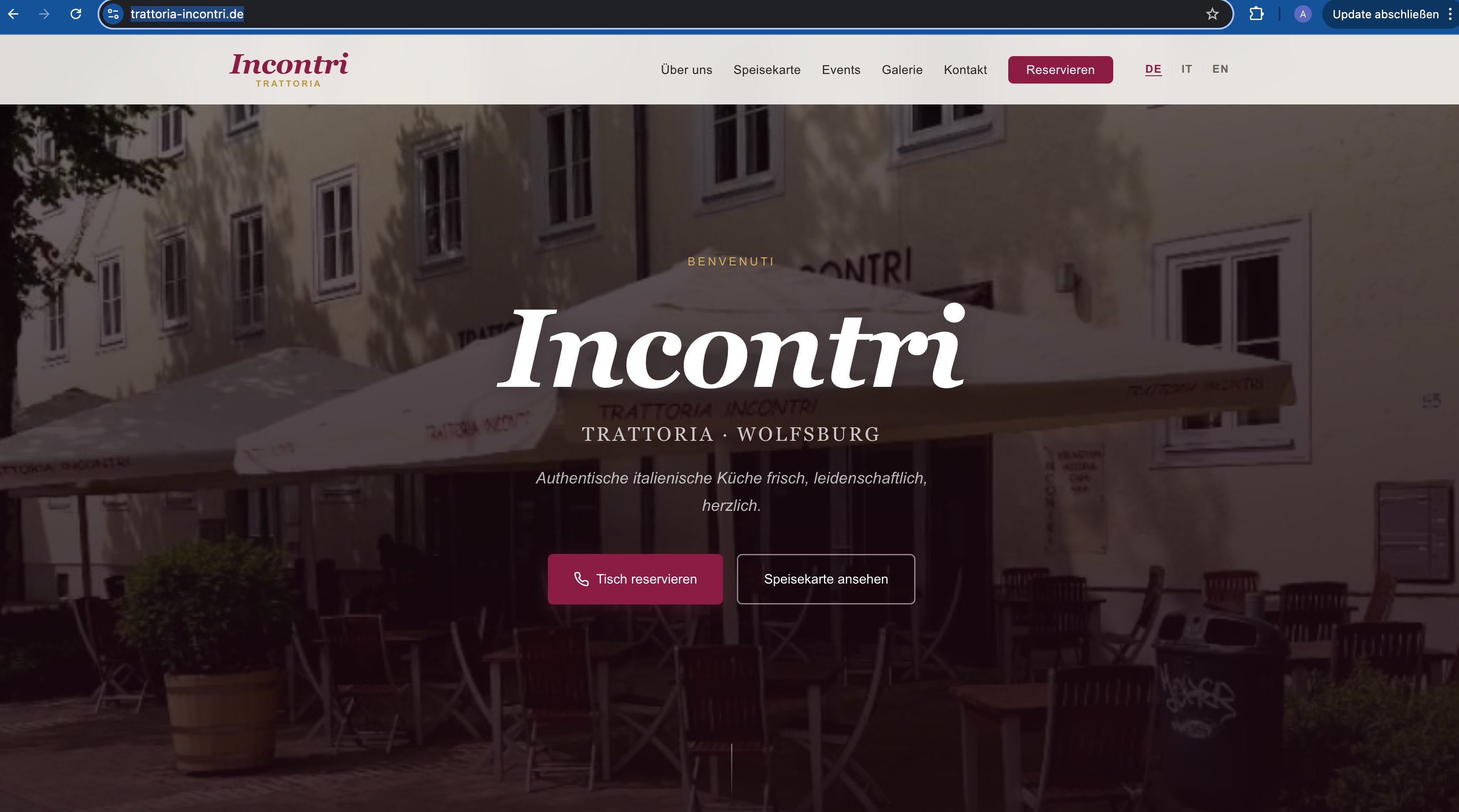 Incontri – Website Referenz