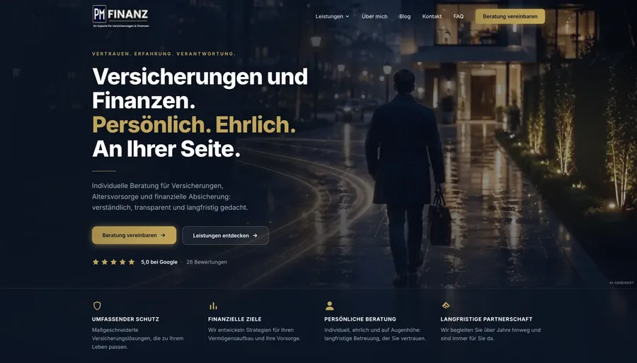 PM Finanz, Website Referenz