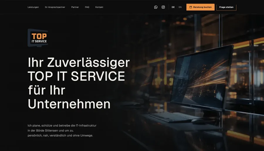 Top IT Service, Website Referenz